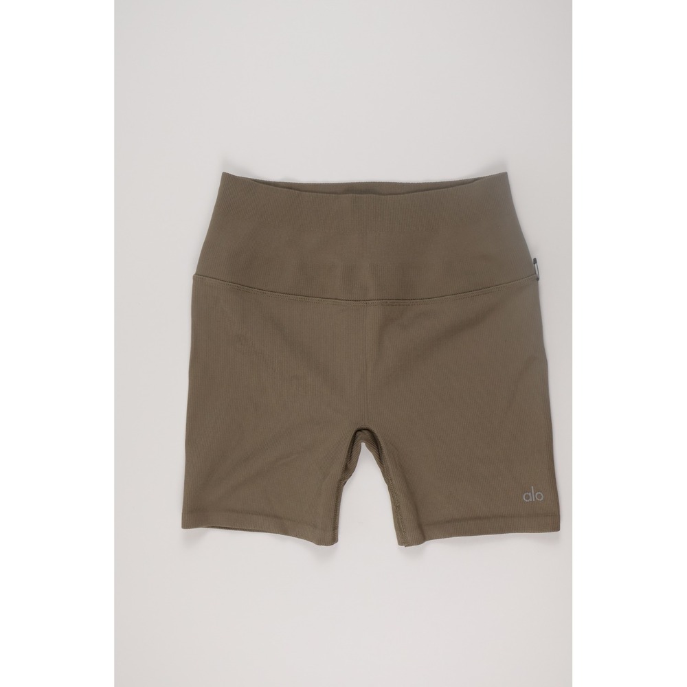 ALO Yoga High-Waist Bike Shorts in Olive